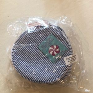 Oh Mint Navy Seersucker Jewelry Button